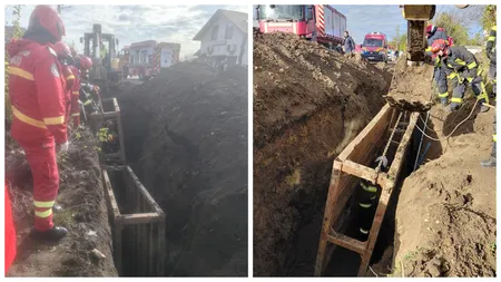 UPDATE Prima victimă, găsită decedată / Doi muncitori îngropați de vii la 5 metri sub pământ, într-o localitate din Prahova, după surparea unui mal