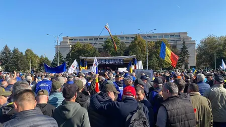 Protest în Piața Victoriei, organizat de Confederația Meridian: Sindicaliștii acuză scăderea nivelului de trai
