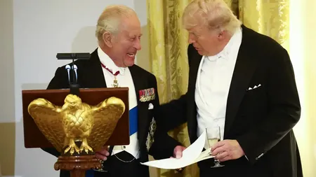 Regele Charles a glumit pe seama lui Trump în timpul dineului de stat - „Dacă nu eram noi, vorbeați franțuzește”