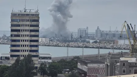 O dronă navală a explodat în apropierea Portului Constanța