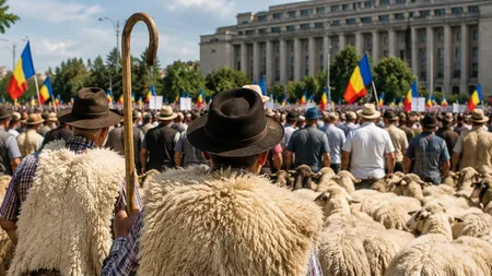 Zeci de crescători de ovine ies în stradă la București. Fermierii cer măsuri urgente pentru salvarea sectorului