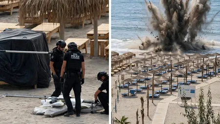 Dronă cu încărcătură explozivă, găsită pe plaja din Olimp și detonată de autorități