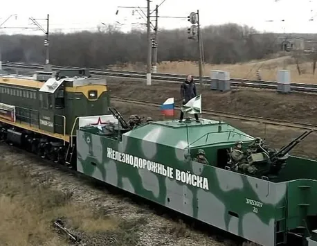 Un tren blindat rusesc a fost aruncat în aer în Melitopol
