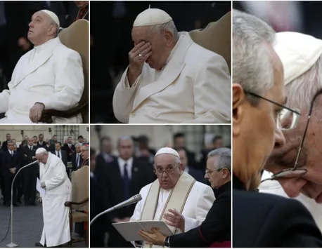 Papa Francisc, îndurerat de atrocitățile comise de Putin în Ucraina! Suveranul Pontif a plâns în public VIDEO