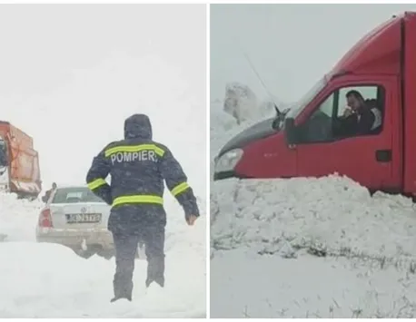FOTO: Zăpezile fac prăpăd în România. Care sunt Drumurile Naționale blocate
