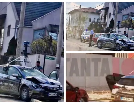 O mașină Google Street View a fost implicată într-un accident în Ovidiu, după ce șoferul nu a acordat prioritate