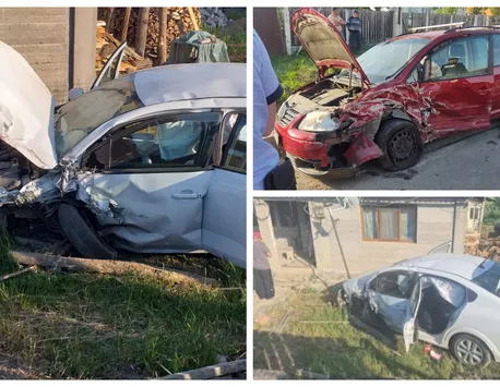 Accident rutier terifiant în Iași. Tânără însărcinată, grav rănită după ce două mașini s-au ciocnit violent
