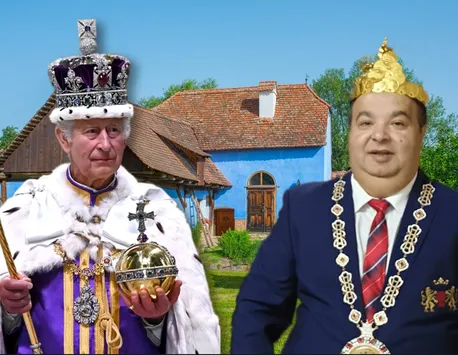 Regele Dorin Cioabă, invitat de Regele Charles al III-lea la recepția oferită la Viscri. Ce cadou i-a dus liderul romilor monarhului britanic: „E un obiect care ne reprezintă pe noi”