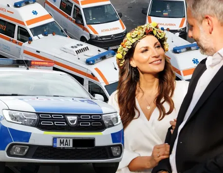 Ioana Ginghină, nuntă cu ambulanţă, soţ rănit grav de şampanie, şi mascaţi: „Au chemat vecinii poliţia de trei ori”