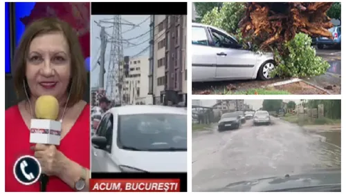 Alertă meteo în toată ţara. Furtună puternică în Bucureşti, străzi inundate şi acoperişuri luate de vânt. Anunţul de ultimă oră al directorului ANM
