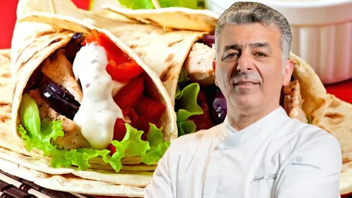 Shaorma de casă. Rețeta specială a lui Joseph Hadad: „Este bună pentru o masă de prânz uşoară, sănătoasă şi săţioasă”