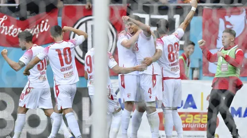 Dinamo este cu un picior şi jumătate înapoi în Superliga! „Câinii” au demolat FC Argeş pe Arena Naţională, la primul meci după 11 ani la care Borcea a fost în tribună