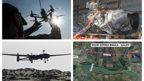 ALERTĂ în România. O dronă militară s-a prăbușit în toiul nopții la 12 km de Insula Mare a Brăilei