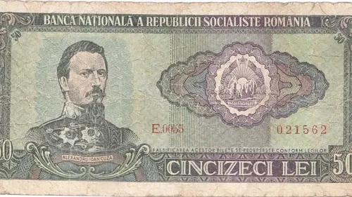 Piesa de colecție care îi poate îmbogăți pe români. Cu cât se vinde o bancnotă de 50 de lei cu chipul lui Cuza