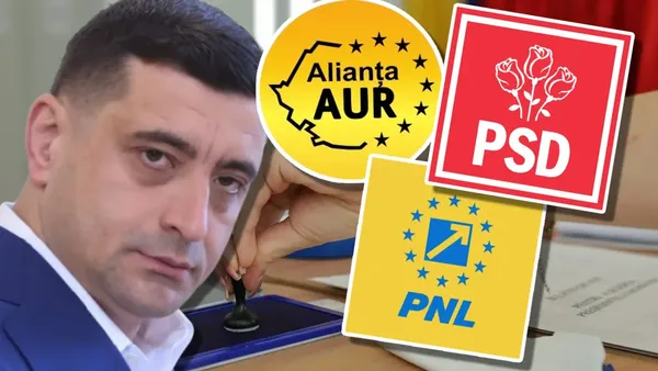 Sondaj INSCOP. AUR coboară sub 40%, dar tot are mai mult ca PSD şi PNL la un loc. Şi USR scade aproape de 10%