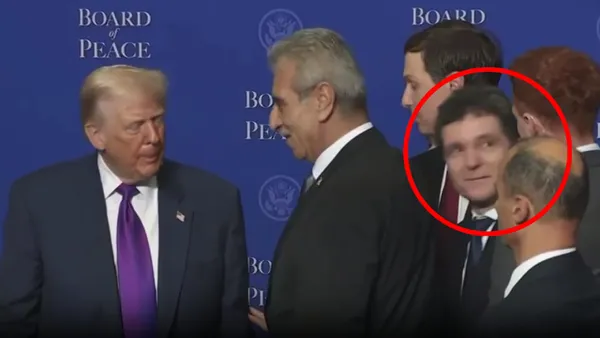 Nicușor Dan a fost tras la o parte de Secret Service în timp ce voia să vorbească cu Donald Trump. Imagini umilitoare de la Consiliul Păcii de la Washington VIDEO