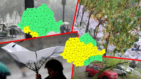 Cod galben de vânt puternic, vijelii şi grindină în aproape toată țara. Început de vară capricios din punct de vedere meteorologic