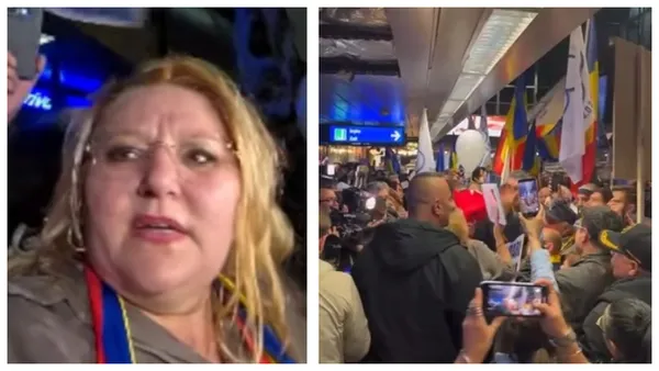 VIDEO Diana Șoșoacă, așteptată ca un star pop de fanii săi la aeroportul Otopeni, după ridicarea imunității. ”Vor să mă ducă la casa de nebuni”