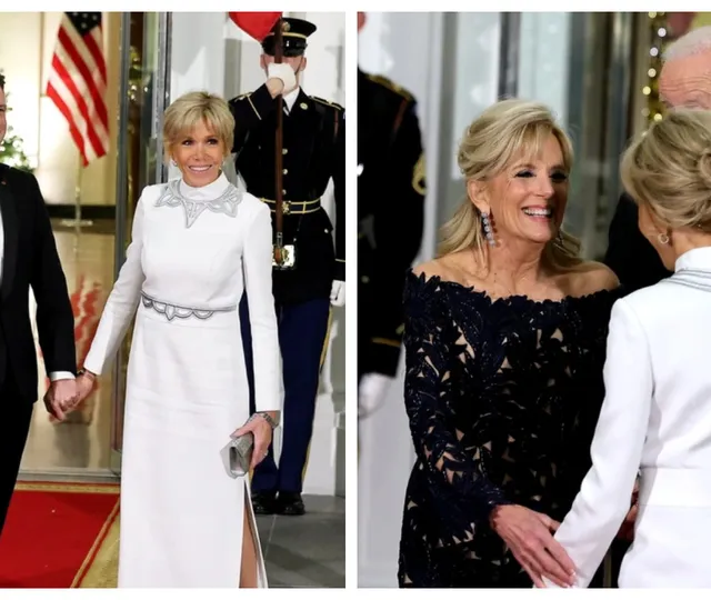 FOTO! Imagini de colecție! Brigitte Macron și Jill Biden, lecție de eleganță și rafinament la 70 de ani! Soțiile președinților Franței și SUA au radiat la o întâlnire de protocol!