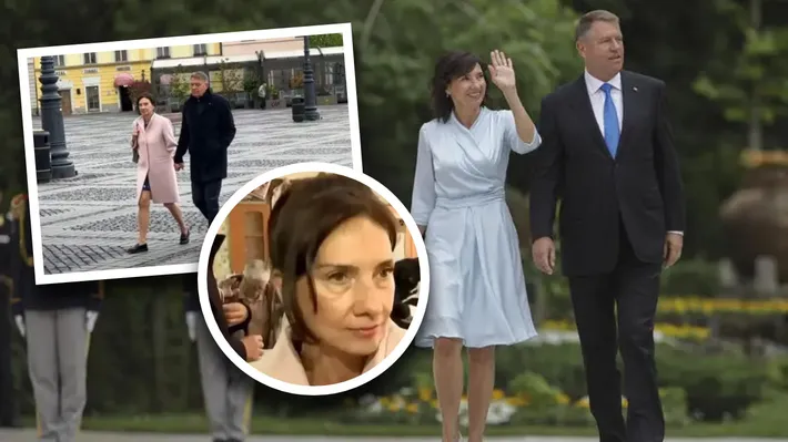 Carmen și Klaus Iohannis, de mână spre secția de votare din Sibiu. Apariție sobră a fostului președinte și a soției acestuia