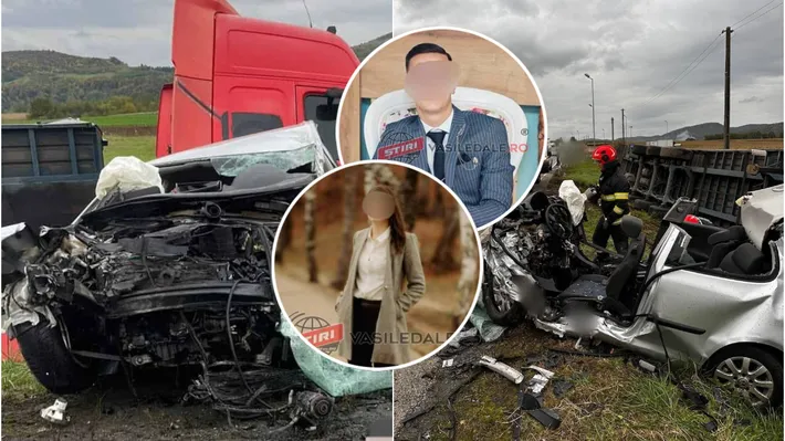 Doi studenți din Maramureș, morți într-un tragic accident produs în timp ce se îndreptau spre facultate. Mașina condusă de unul dintre cei doi tineri, retezată de camion venit din sens opus