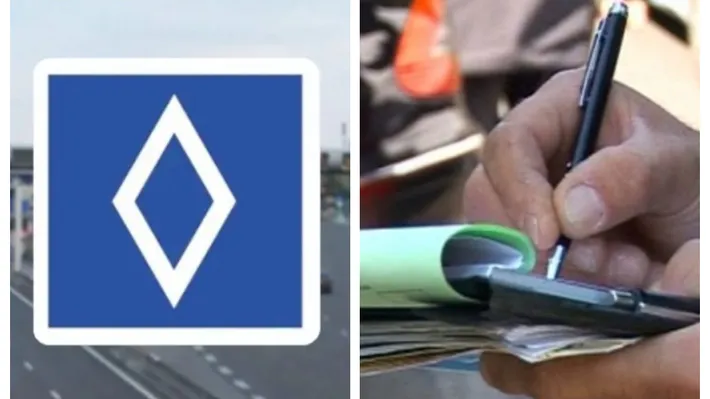Ce semnifică indicatorul rutier albastru cu un romb alb și unde îl întâlnim. Șoferii care îl ignoră riscă amenzi uriașe