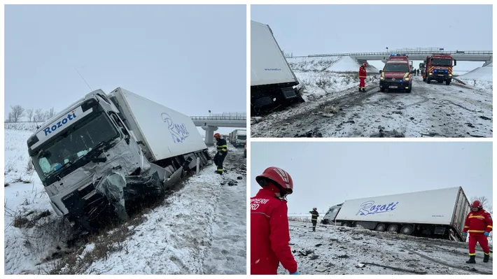Accident teribil între un TIR și un autoturism pe centura Timișoarei. Unul dintre șoferi a murit la fața locului