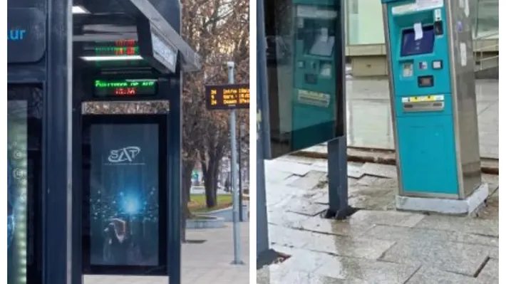 Singura stație smart de autobuz din Galați se scufundă. Localnicii fac haz de necaz pe internet: ”Seamănă cu turnul din Pisa”