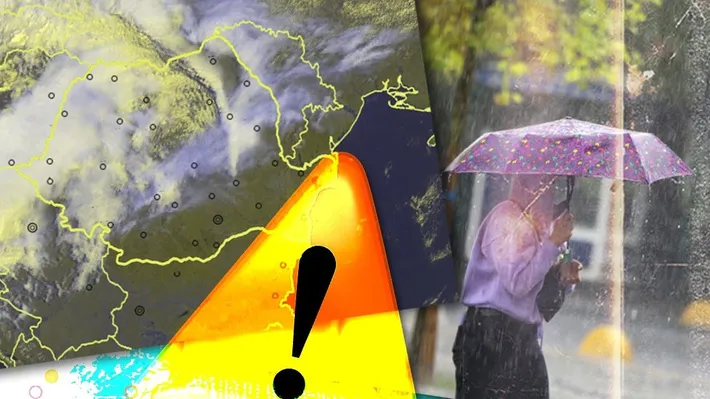 ANM a refăcut hărțile meteo. Vremea se strică în toată țara, un val de aer rece aduce ploi, vijelii și grindină