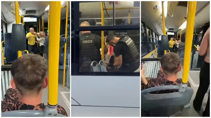 Haos total într-un autobuz din Pitești. O femeie care avea la ea o macetă și spray lacrimogen s-a luat la bătaie cu șoferul. Mai mulți pasageri au avut nevoie de îngrijiri medicale