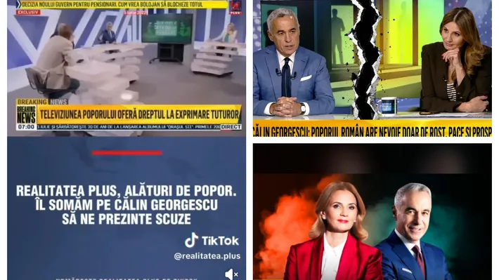 Telenovela continuă! Realitatea Plus pretinde scuze publice de la Călin Georgescu, după confruntarea lui cu Anca Alexandrescu: „A fost depășită o limită”