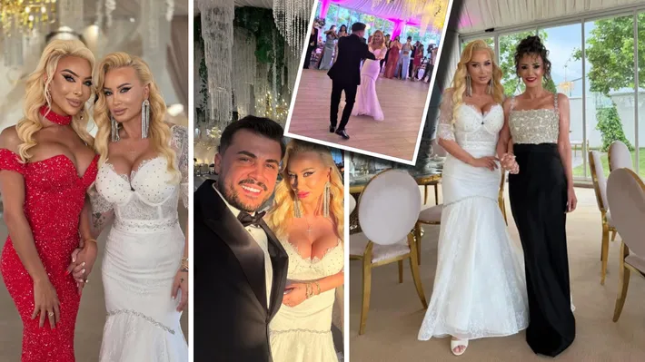 Nuntă grandioasă în showbiz. Simona Trașcă și Marian Buzilă s-au căsătorit într-un cadru de poveste. Câte rochii de mireasă a purtat vedeta, detaliul care a furat privirile tuturor. Nașa Mara Bănică, apariție de senzație FOTO