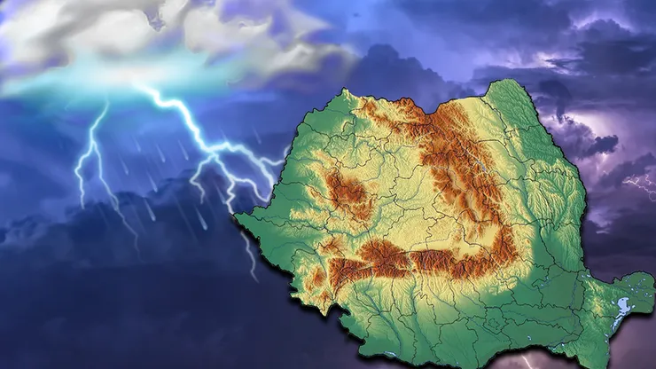 Furtuni violente după caniculă. ANM a actualizat hărţile unde lovesc fenomenele extreme. Cinci alerte meteo în următoarele zile