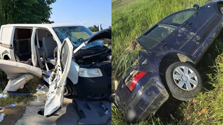 Accidente auto în lanț în Suceava, cu nouă copii victime. Ambulanțele au transportat trei dintre ei la spital