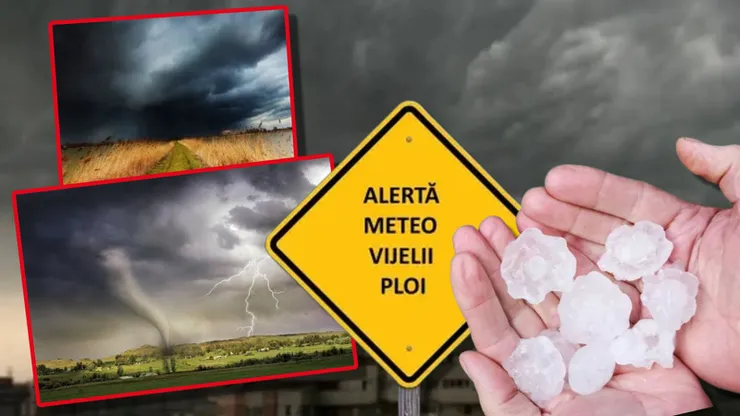 Update / Cod ROȘU de furtuni, în mai multe județe. Meteorologii anunță vijelii și grindină