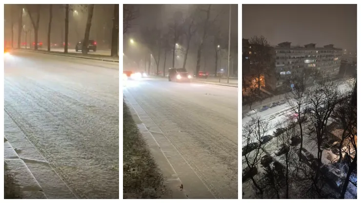 Ninge viscolit în București. ANM anunță strat de zăpadă şi ger de -10 grade Celsius GALERIE FOTO şi VIDEO/ Florinela Georgescu: „Rămâne o vreme deosebit de rece până miercuri”