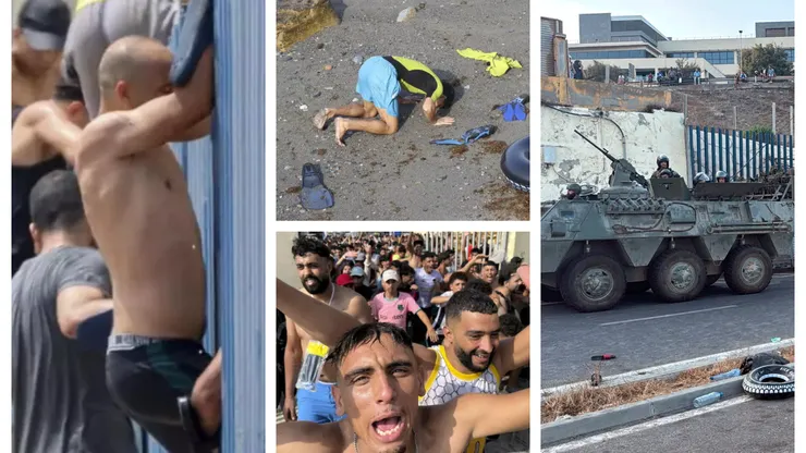 Imagini şocante cu mii de migranți care încearcă să ajungă în exclava Ceuta. Italia cere excluderea Spaniei din Schengen FOTO şi VIDEO