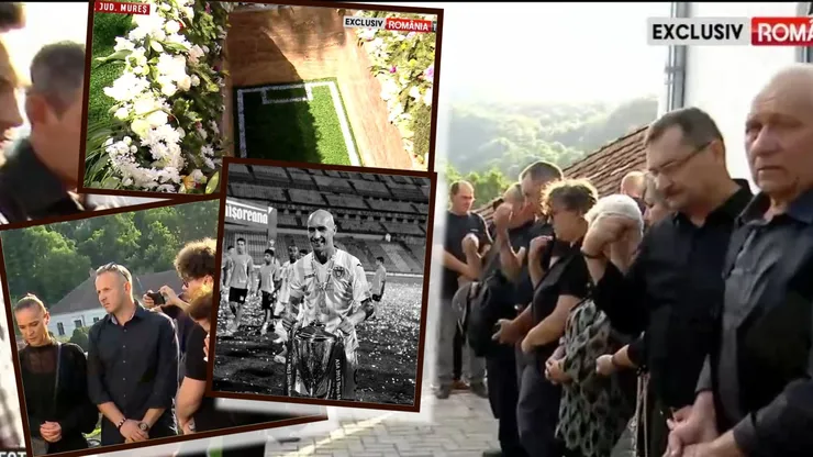 Exclusiv / Cum arată locul de veci al lui Gabi Mureșan. E împrejmuit cu flori, iar în interior se află o bucată de gazon în formă de teren de fotbal. Omagiul emoționant adus de familie / FOTO