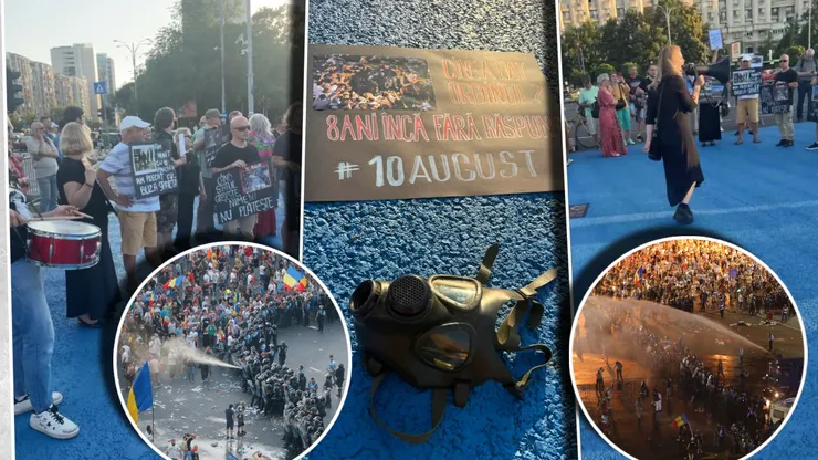 Opt ani de la „10 August”. Protest în Piața Victoriei pentru comemorarea violențelor comise de către jandarmi