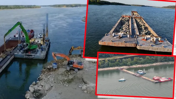 Pericolul de la Cernavodă nu a trecut. Barjele scufundate în Dunăre s-ar putea disloca: „Se poate diminua, sau chiar anula, redirecționarea debitului suplimentar”