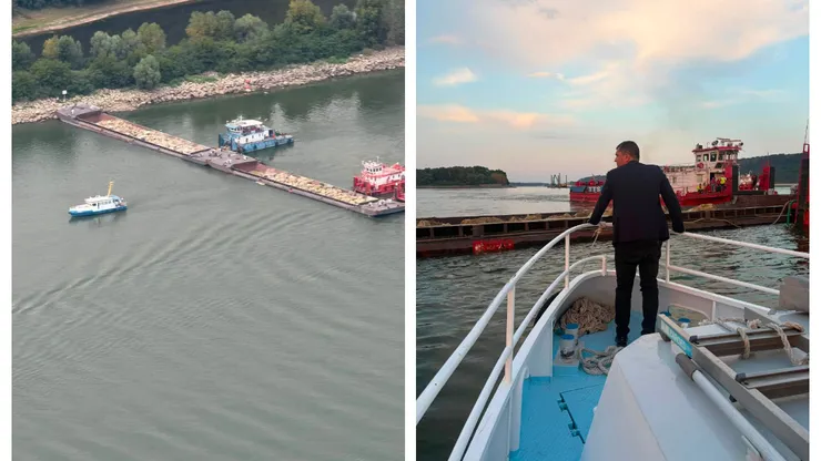 A crescut nivelul Dunării după scufundarea barjelor. Radu Miruță: ”8 cm câştigaţi la Cernavodă, cel puţin alte 9 zile pentru Unitatea 2”