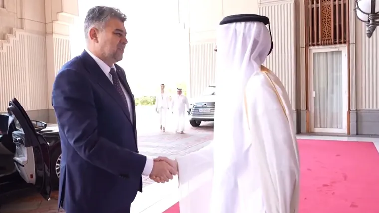 Marcel Ciolacu, primit de premierul din Qatar, Șeicul Mohammed bin Abdulrahman bin Jassim Al Thani