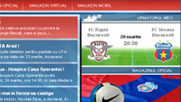 Steaua a incasat 5.000 de euro in 48 de ore pe tricouri si cani, in noul magazin online