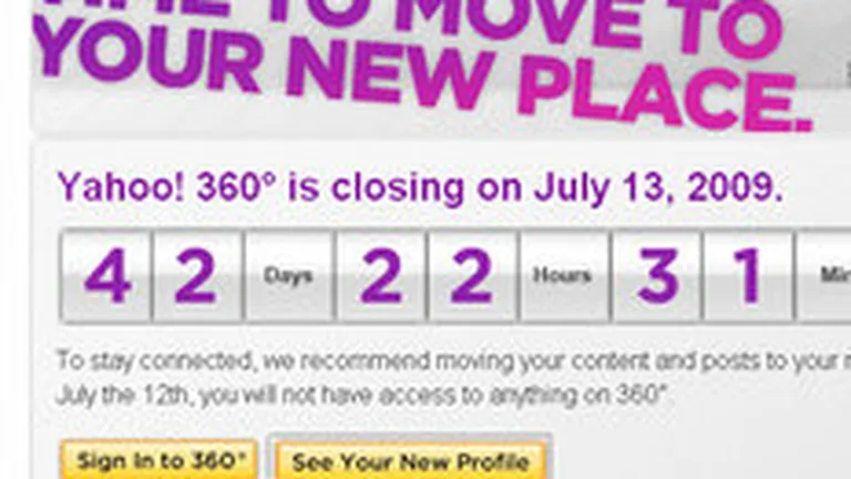 Yahoo renunta si la serviciul de blogging 360, incercand unificarea retelelor sociale proprii