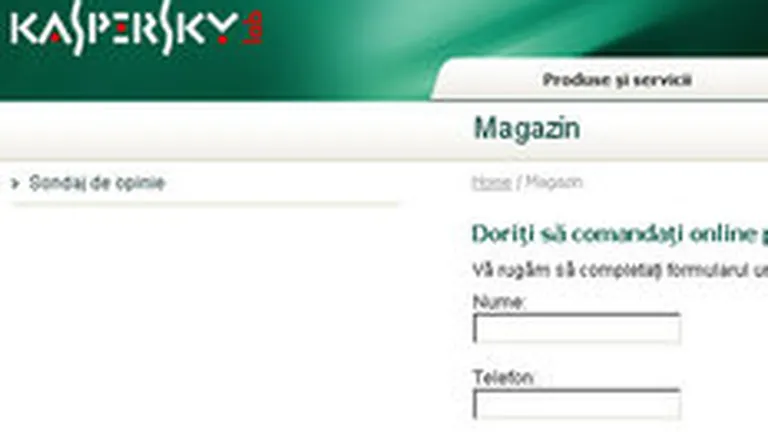 Kaspersky Romania isi propune sa obtina 5% din vanzari din noul magazin online