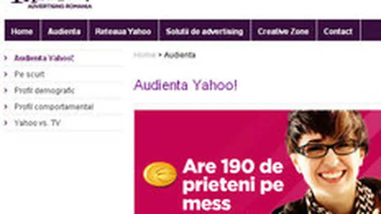 Yahoo isi anunta in premiera structura audientei din Romania pe un site dedicat
