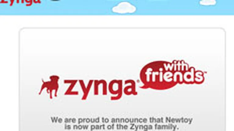 Zynga, creatorul Farmville, cumpara dezvoltatorul de jocuri pentru mobile NewToy