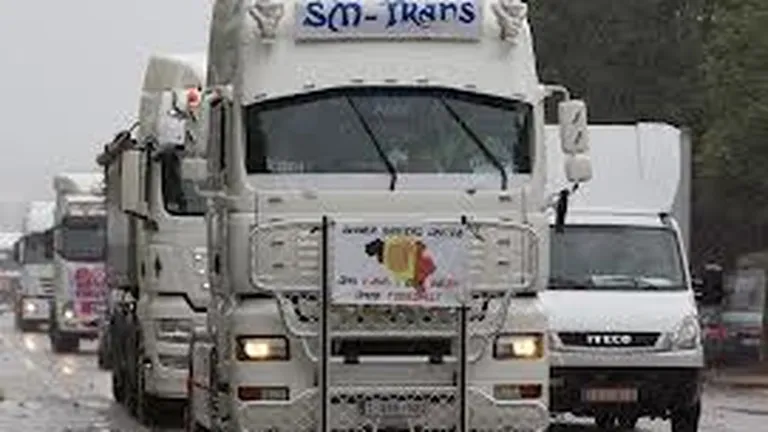 Protest cu camionul: Soferii belgieni nu mai vor ca romanii sa le incurce afacerile