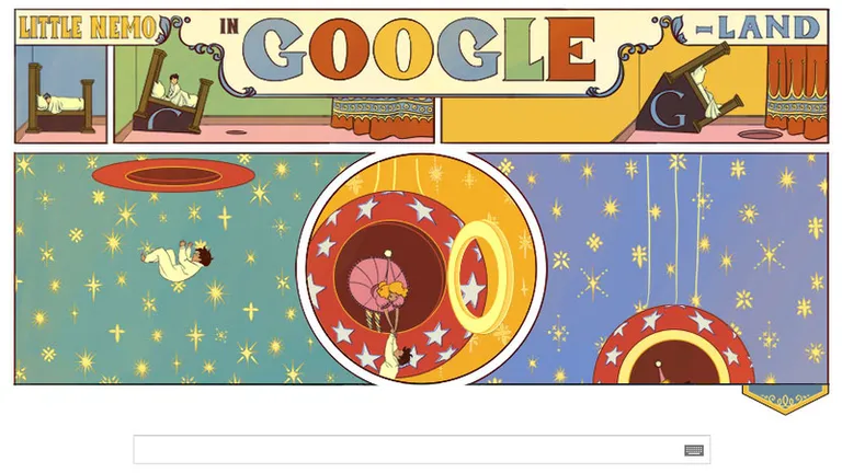 Unul dintre cele mai spectaculoase logo-uri Google: 107 ani de Little Nemo