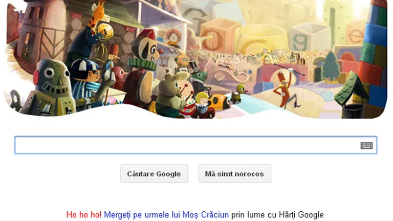 Google ureaza Sarbatori fericite! printr-un logo special